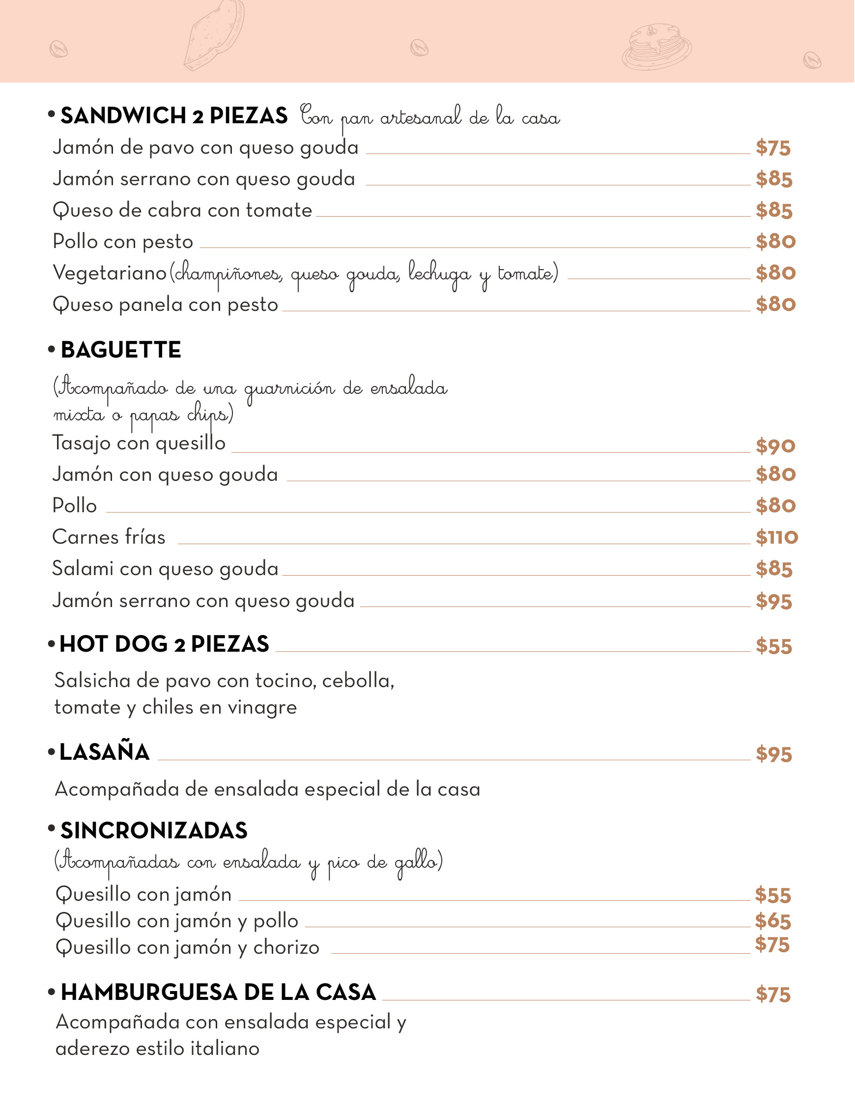 Carta de Cereza Repostería Fina — página 3
